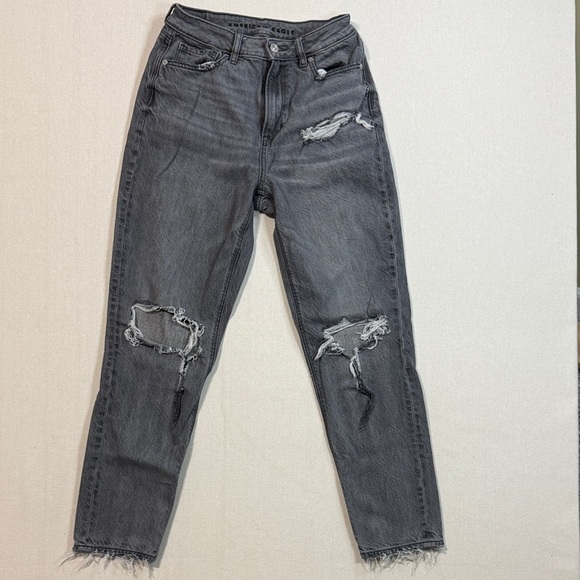 American Eagle Outfitters Denim - American Eagle Outfitters Gray Distressed Cropped Jeans